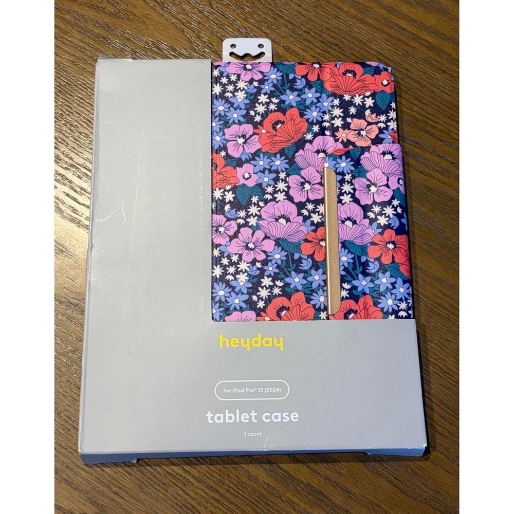 Heyday iPad Pro 13 2024 Tablet Case Poppy Flower Floral Tri-Fold Stand Slot